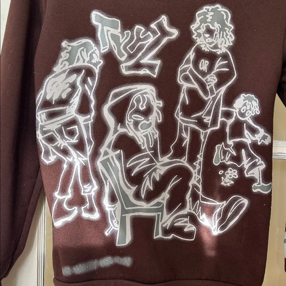 Brown Graphic Hoodie, small, Rapidstreet - Picture 3 of 8